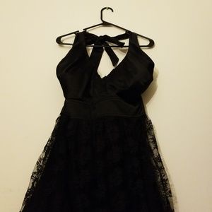 TORRID black low cut lace dress!
